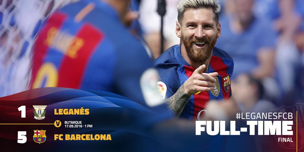 Fc Barcelona On Twitter Full Time Barca Win 5 1 Away At Leganes
