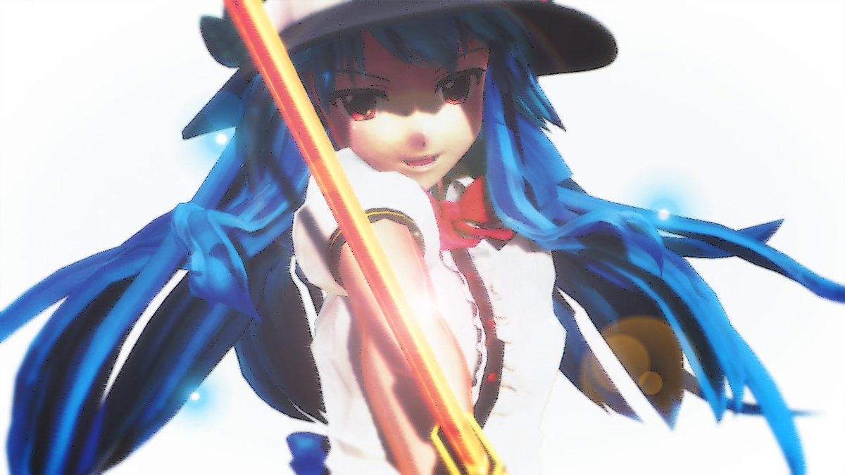 りりっく V Twitter 深夜の真剣ｍｍｄ60分一本勝負 比那名居天子 珍しくカッコイイ系で天子ちゃん作ってみました もっとアクション系の構図でもよかったかも