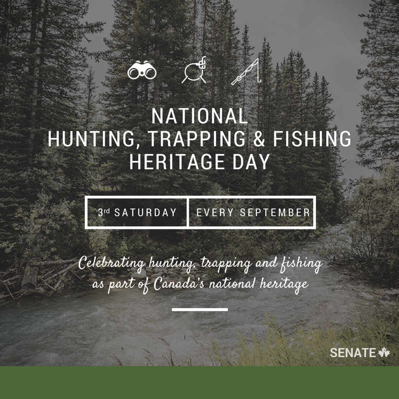 Senate of Canada on X: Have a safe and happy National Hunting, Trapping  and Fishing Heritage Day! #SenCA  / X