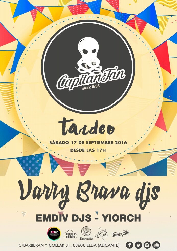 varrybrava's tweet photo. ¿Esta tarde? Pues sí! Nos vemos en unas horas en el @capitantanelda! #VBdjSet https://t.co/gAVG2rNUrO