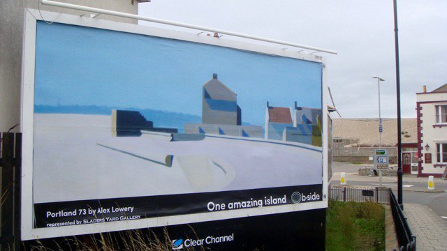 SladersYard's tweet photo. Fantastic to see #AlexLowery's #painting on a billboard! Thank you @AmandaWallwork Last weekend @bsidefest Portland https://t.co/WdvHH8VRXX