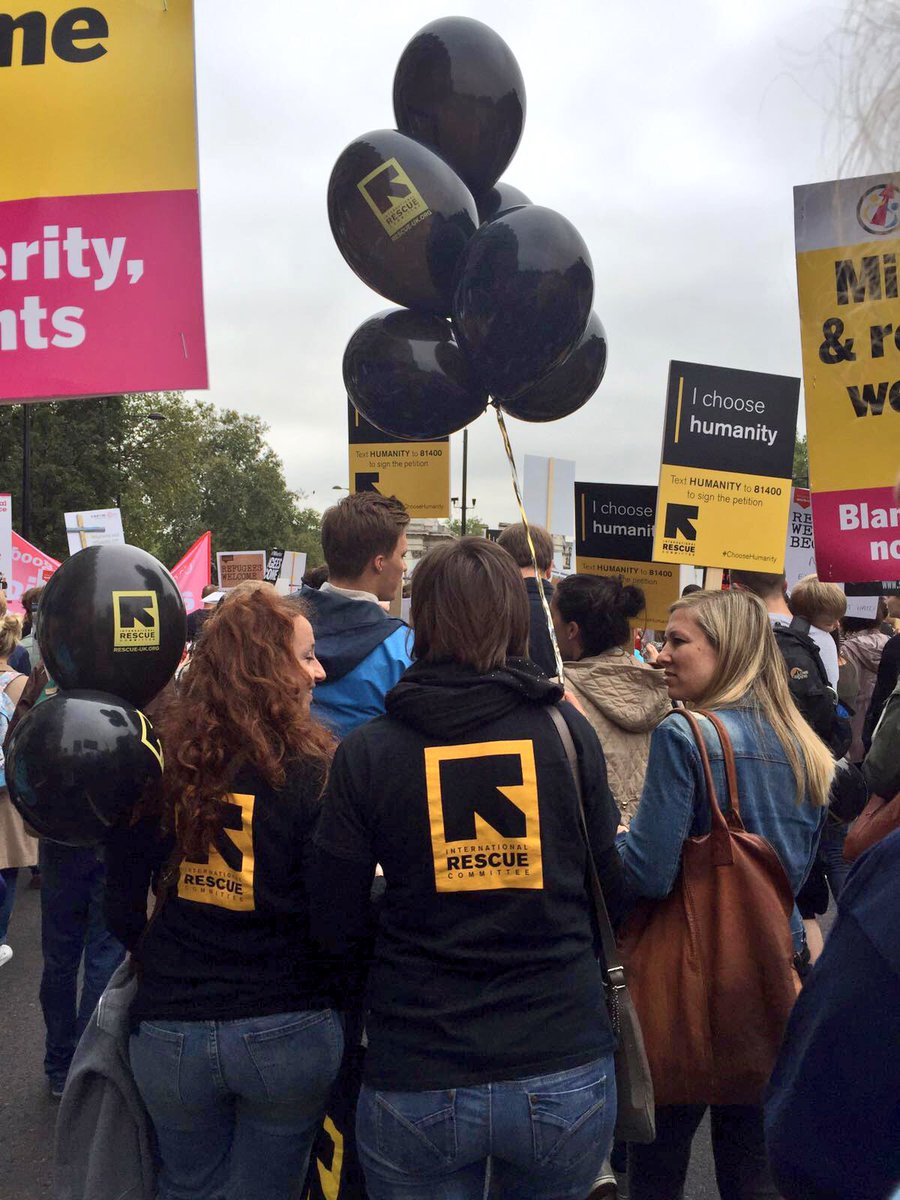 Great to have so many out in London showing their support for refugees. #WeStandWithYou today - and always.
