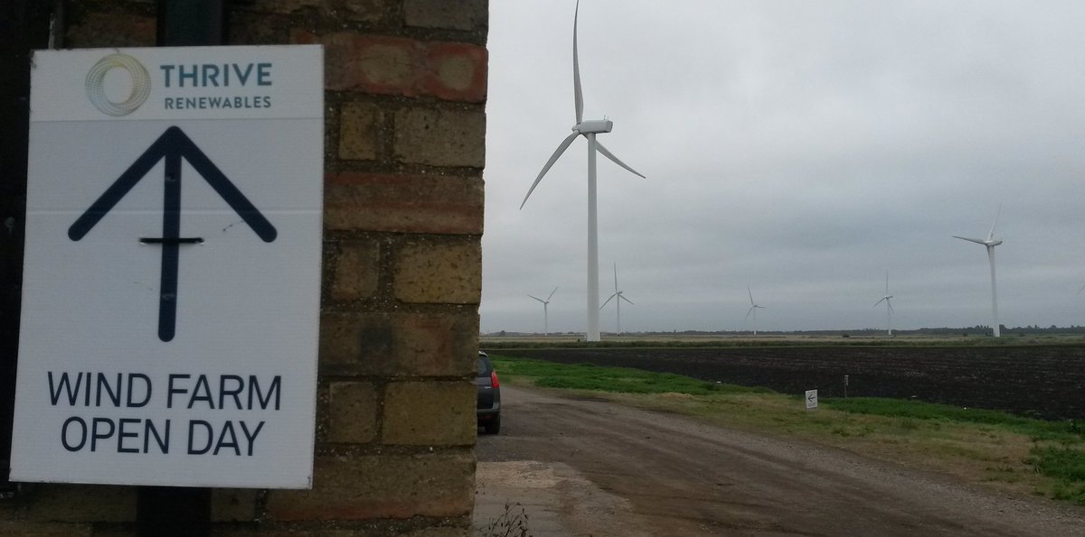 Thrive_R's tweet photo. Delighted to welcome 200+ guests to the #ThriveOpenDay. The wind is blowing and the turbines are turning. https://t.co/hP3zYFhfA9