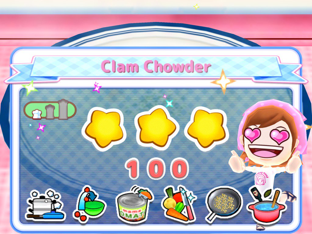 Cooking Mama
You did great!klkv@Fh.  B