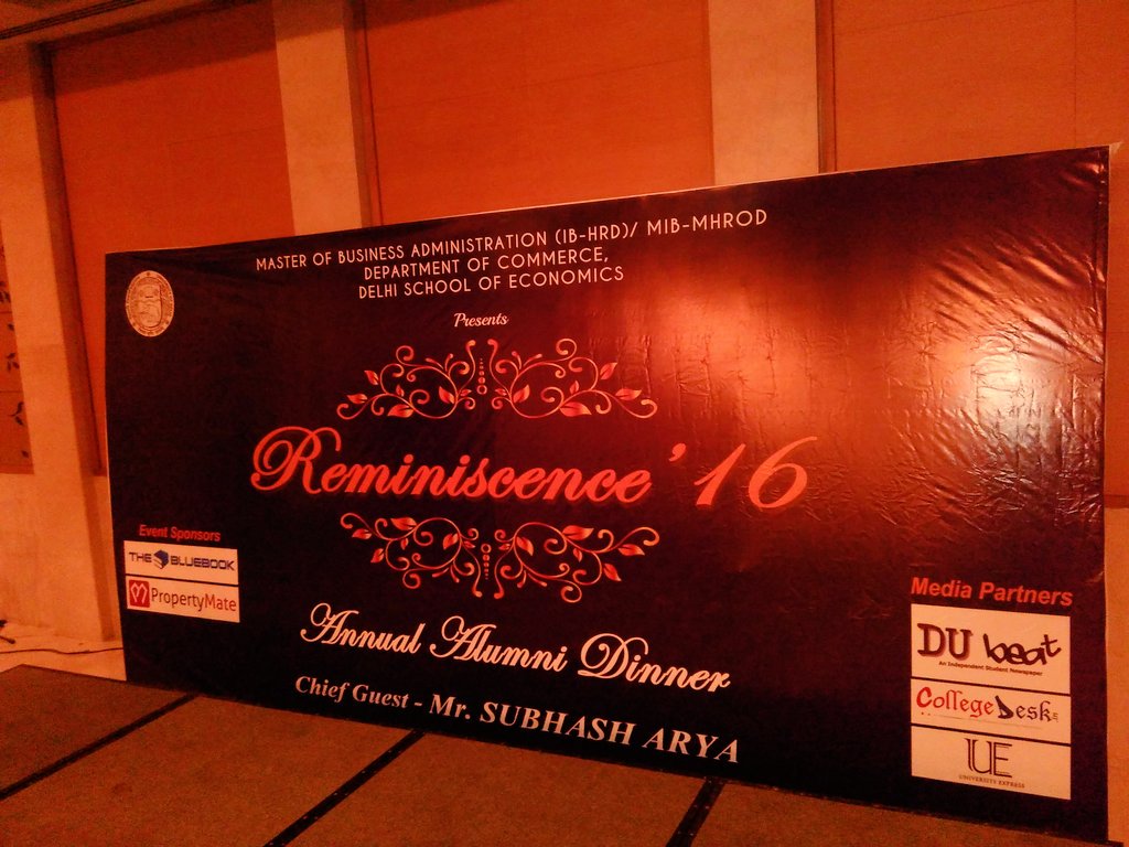 mba_dse's tweet photo. In a while, Reminiscence'16. Stay tuned! 
#Reminiscence
#AlumniDinner
#DSE https://t.co/b18QHNiobP