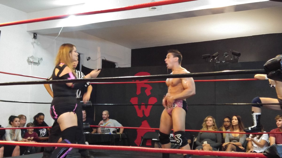 APBrolin's tweet photo. The 6 person tag was unlike any other match I've seen before @RWA4EVER #FatalImpact https://t.co/WHzzJrjvuo