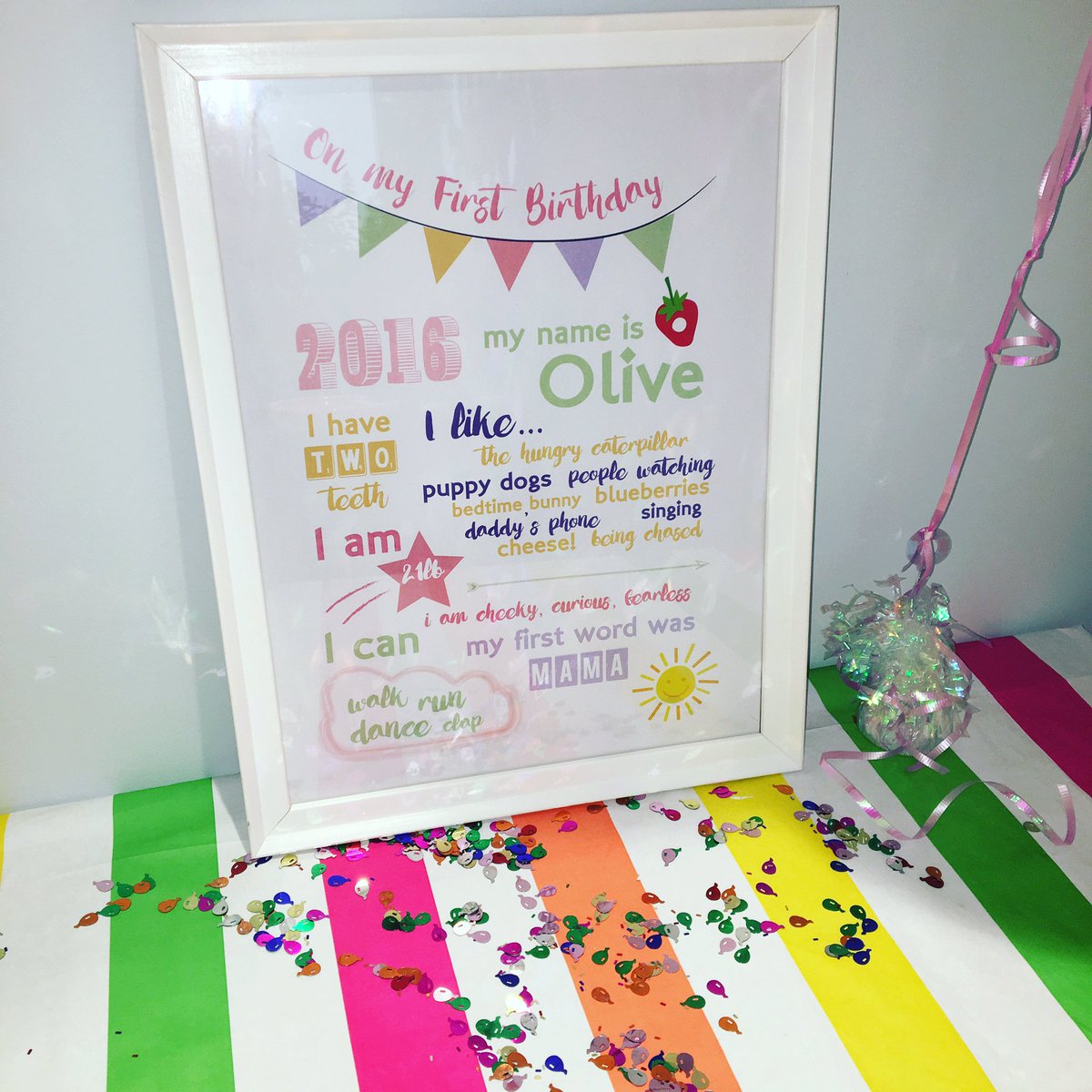 dolly_olive's tweet photo. These #firstbirthday personalised prints looks great as a centrepiece for your party! https://t.co/8jmG9x4NIu https://t.co/WzSDdV5tE5