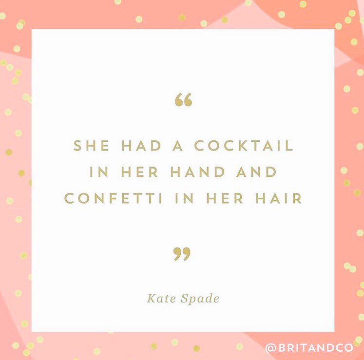 PopBoxParty's tweet image. #party #katespade #quotes enjoy your Saturday night guys! #cocktails &amp;amp; #confetti 🎉🍸