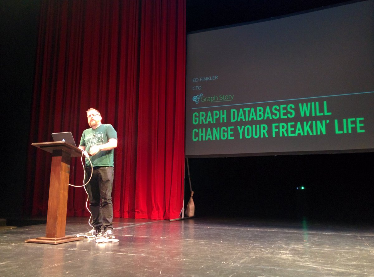 zaskoda's tweet image. &quot;Graph Databases Will Change Your Freaking Life&quot; with Edward Finkler at #pnwphp @funkatron