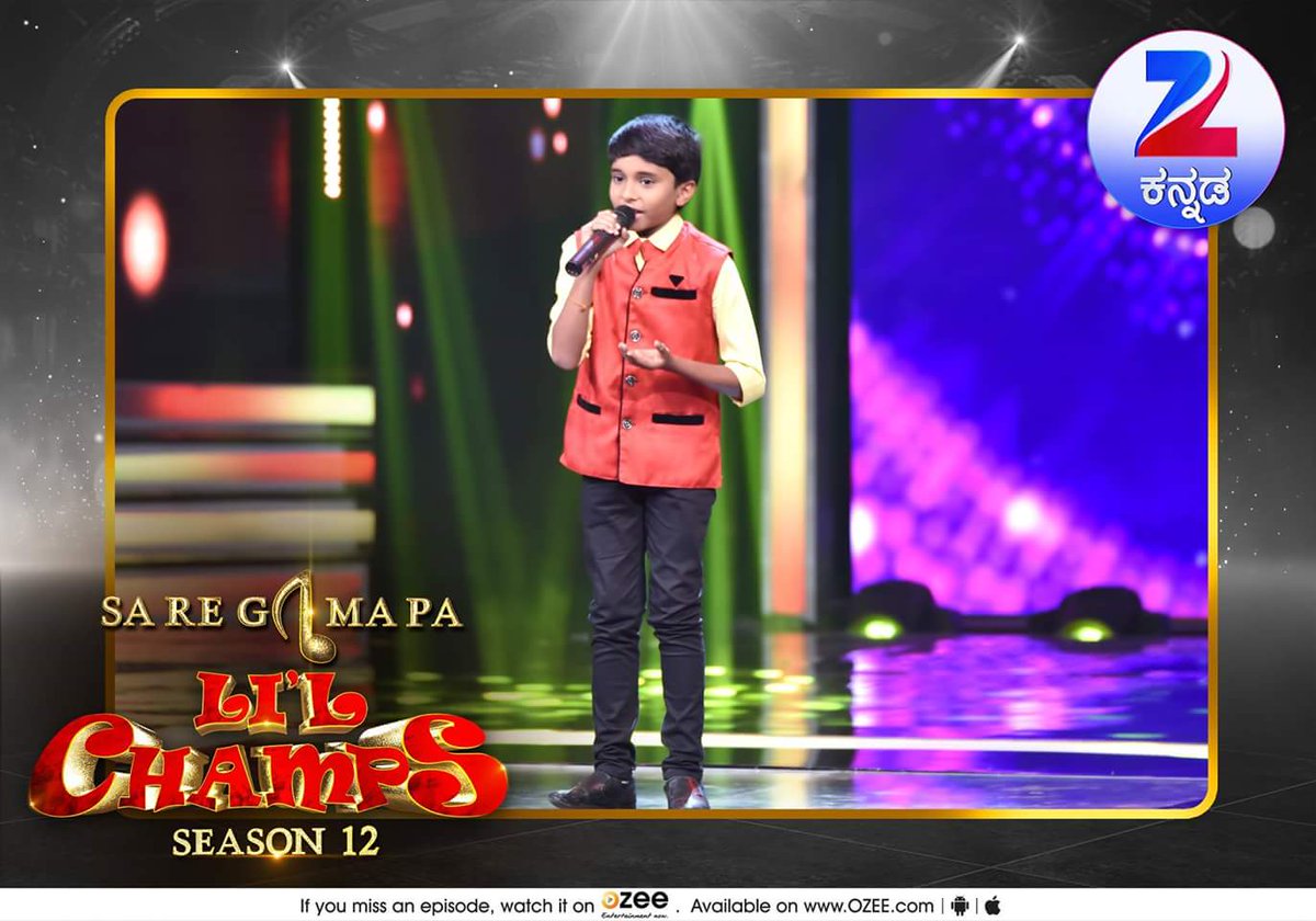 ZeeKannada's tweet photo. Tanush Raj na singing confidence nimage ishta aytha?#SRGMP Li'l Champs Season-12 #WatchNow #ZeeKannada #SingingFever https://t.co/KYymGGP4Bd