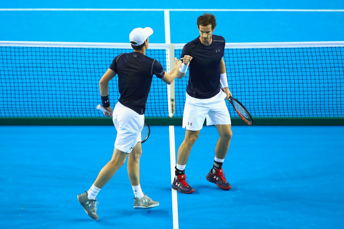 NunezPipi's tweet image. WeAreTennis: RT BritishTennis: Come on! Andy &amp;amp; Jamie #Murray come back fighting to break and level it 4-4 #BackThe…