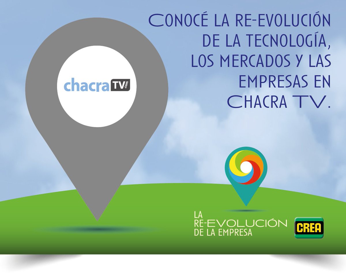 ¡La re-evolución de la empresa ya comienza! 
Bienvenida #ChacraTV al equipo del #CongresoCREA 2016