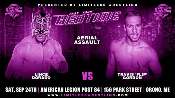 LWMaine's tweet photo. ONE WEEK AWAY: #WWE's newest cruiserweight acquisition, #LinceDorado collides with #TravisGordon! https://t.co/w3aKXPxr6n