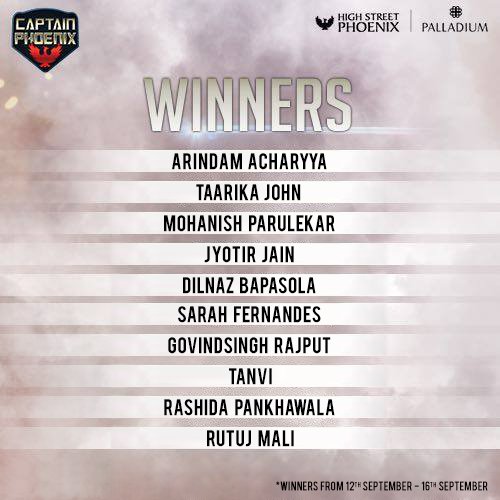 gophoenixing's tweet photo. Congratulations to the final set of #CaptainPhoenix winners. Kindly send us your contact details at the earliest. https://t.co/gWeQvgGIZi
