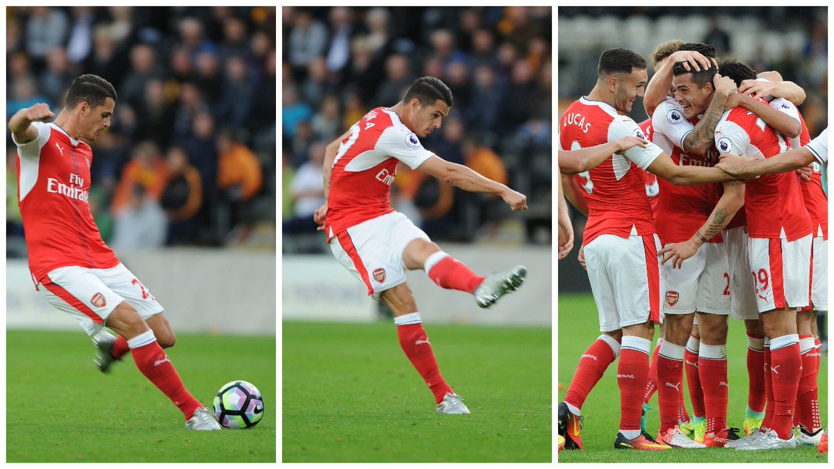 Arsenal's tweet image. To quote the excellent away fans at #HCFCvAFC:

"There's only one Granit Xhaka"