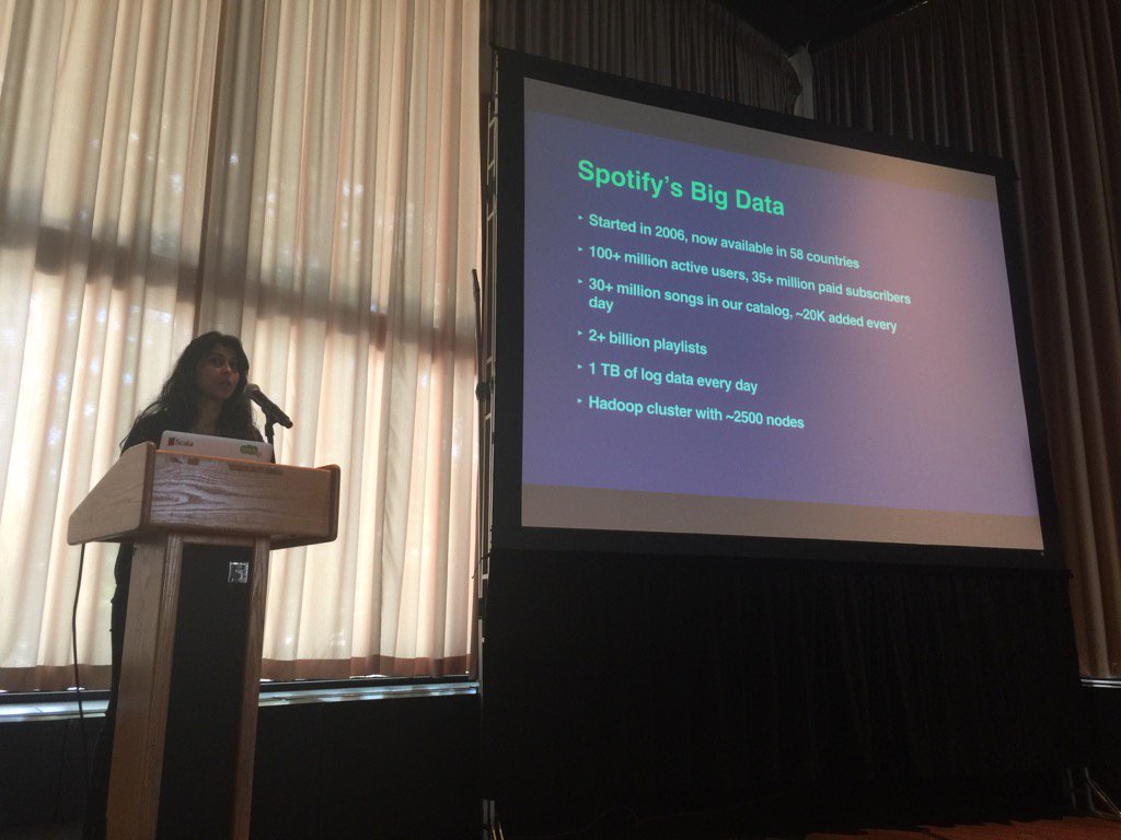 plamere's tweet image. Vidhya talks music personalization at Spotify #recsys2016