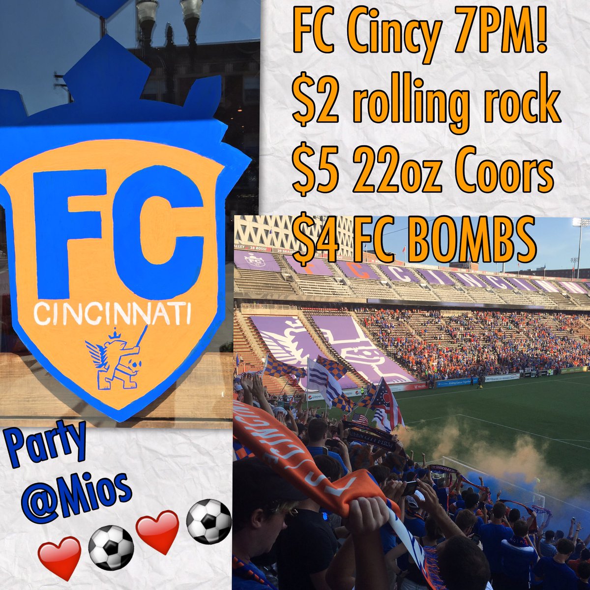 kelligagen's tweet photo. This is happening 7Pm! Come party @MiosClifton !⚽️🍻⚽️@bearcastmedia @UptownRents @wherethepartyUC https://t.co/JNFFPtF8m7