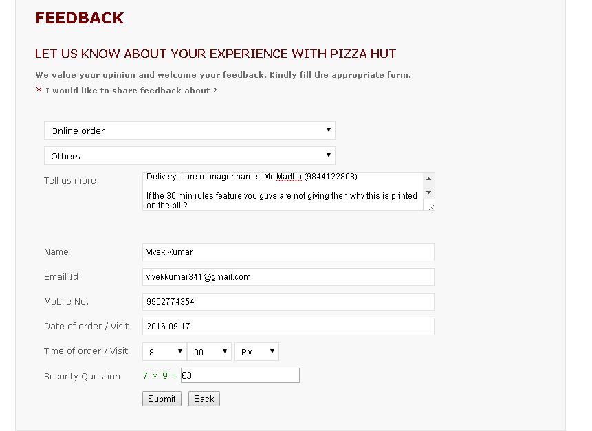 vivekkumar341's tweet photo. @PizzaHutIN when it is not getting delivered after 30m. do you really give pizza free? https://t.co/XmnmK3f118