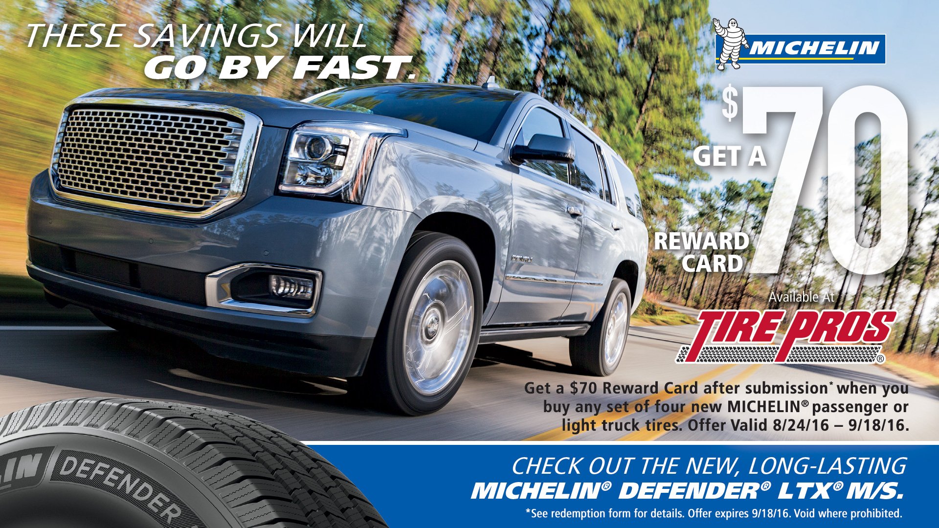 Durham Tire Pros on Twitter "Buy any set of four new Michelin passenger or light truck tires