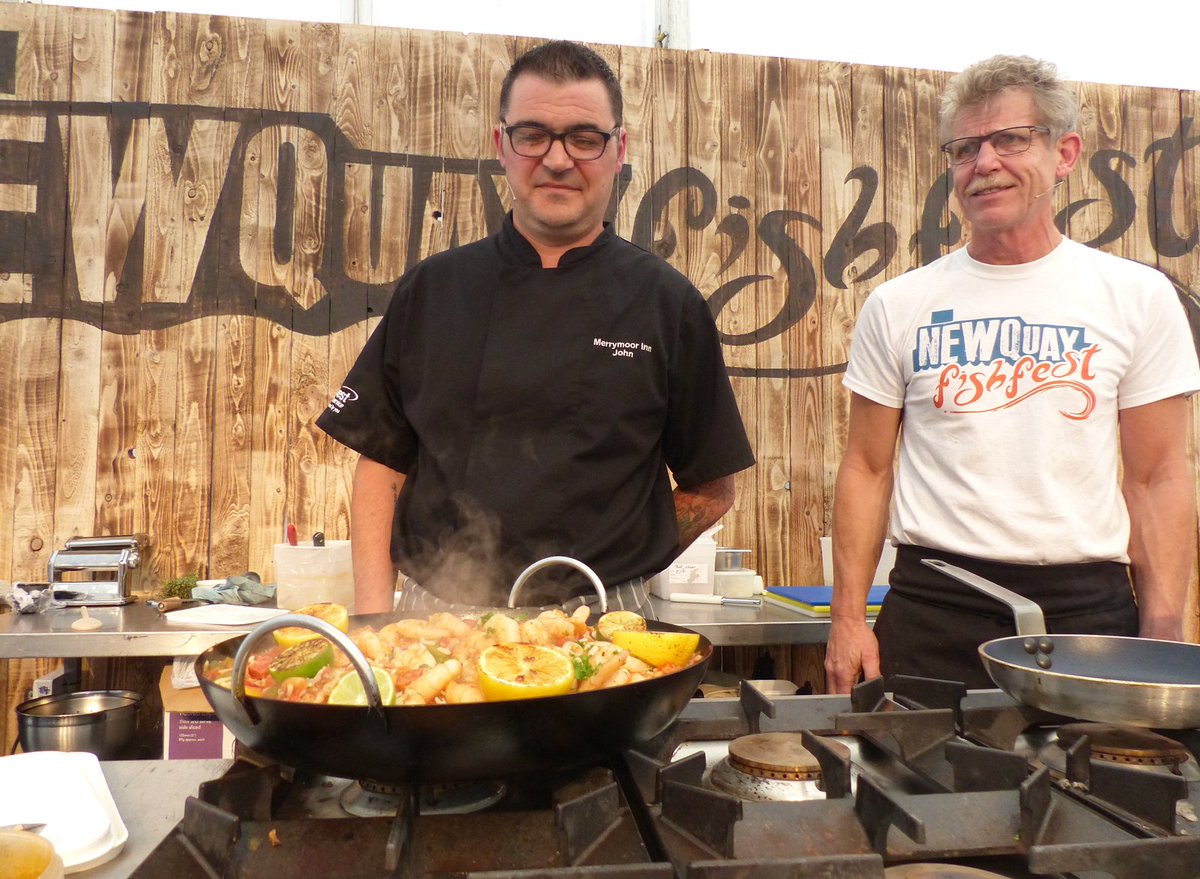 The aptly named John Fish from the <a href="/Merrymoor/">The Merrymoor</a> Inn finishes off his prawn and chorizo jambalaya.