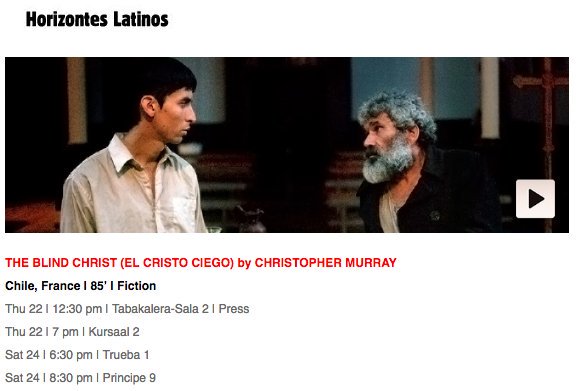 cinemachile's tweet photo. Horarios de cine chileno en el Festival @sansebastianfes 2016. Lista completa (1): https://t.co/bLML3GTGCV https://t.co/3jWTT3vIHV