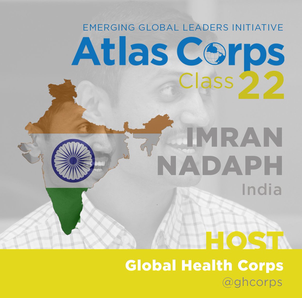 atlascorps's tweet photo. Welcome to Imran Nadaph, @AtlasCorps #Class22Fellow from #India, serving at @Ghcorps! https://t.co/fJ2ZqwtJxL https://t.co/e7WuW3qciy