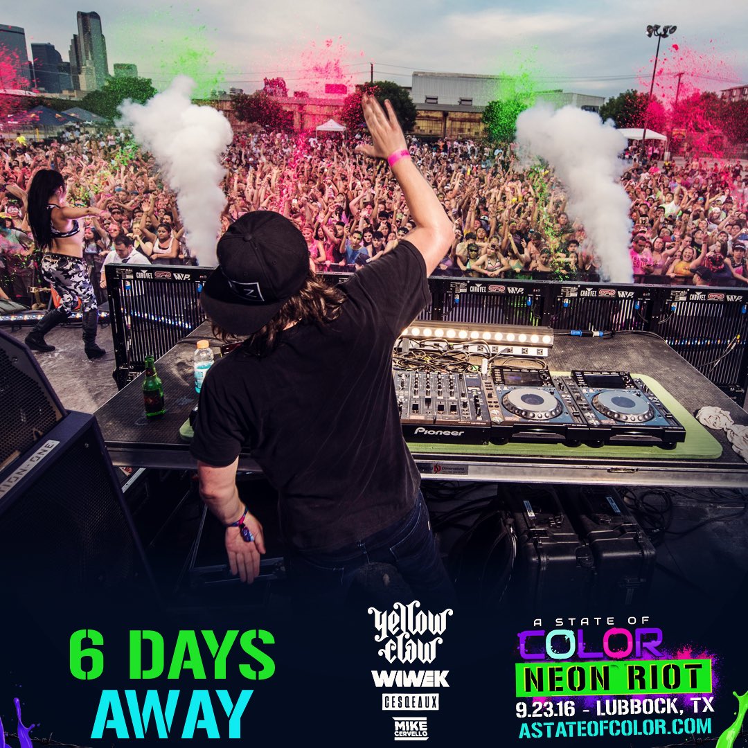 Tour_Dad1's tweet photo. Six days away! @AStateOfColor #AStateOfColor #NeonRiot #Lubbock #PartyAfterdark #OhBleep #TTU #SPC #LCU #Texas https://t.co/xTU7uAuGG0