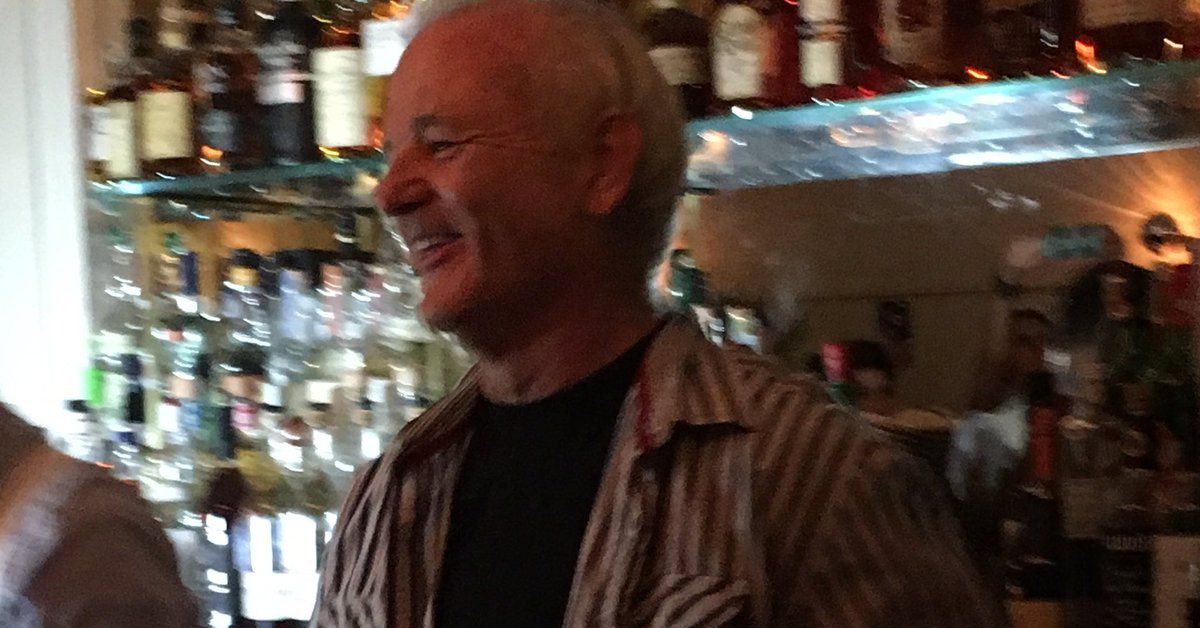 Eater's tweet image. Everyone's pal Bill Murray tended bar in Brooklyn last night eater.com/2016/9/17/1295…