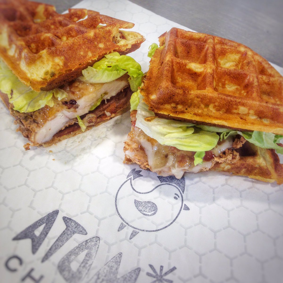 ChickenAtomic's tweet image. Today's special! #atomicfix #chicken #waffles #food #clawson