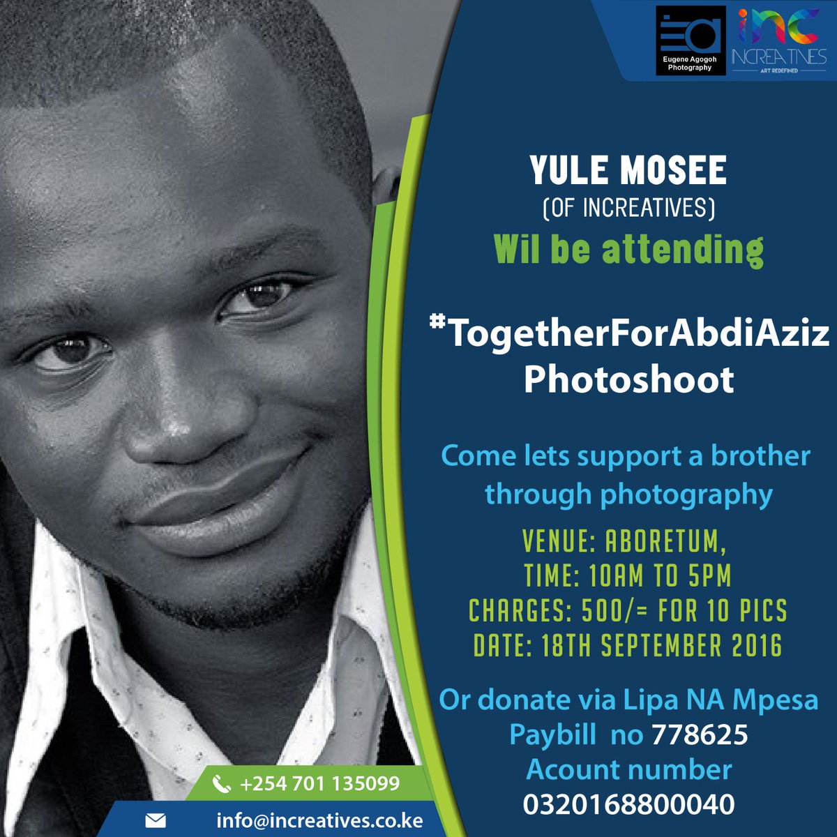 IAmScreechie's tweet photo. @mosesowino1 will be attending this noble cause #TogetherForAbdiAziz https://t.co/g4tHQaZ9BC