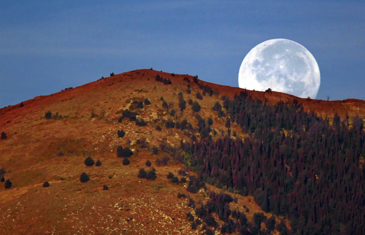 CityOfRocksNPS's tweet photo. @CityOfRocksNPS Moonset this morning over Graham Peak https://t.co/1O9OqVzI75