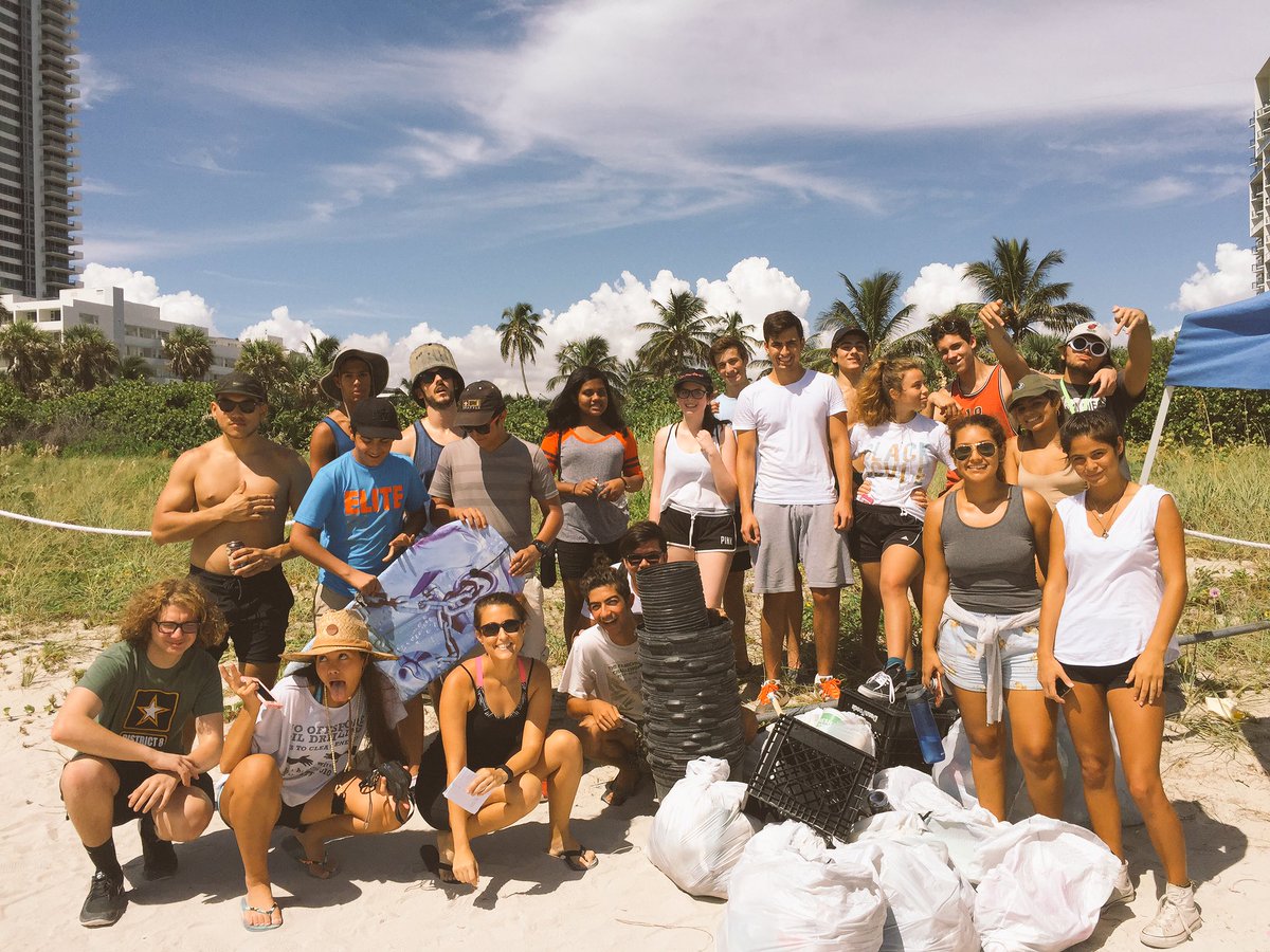 prehage's tweet photo. Miami Beach Senior High Ecology Club participated in the International Beach Clean Up day! #mbshecologyclub https://t.co/yltV7at89v