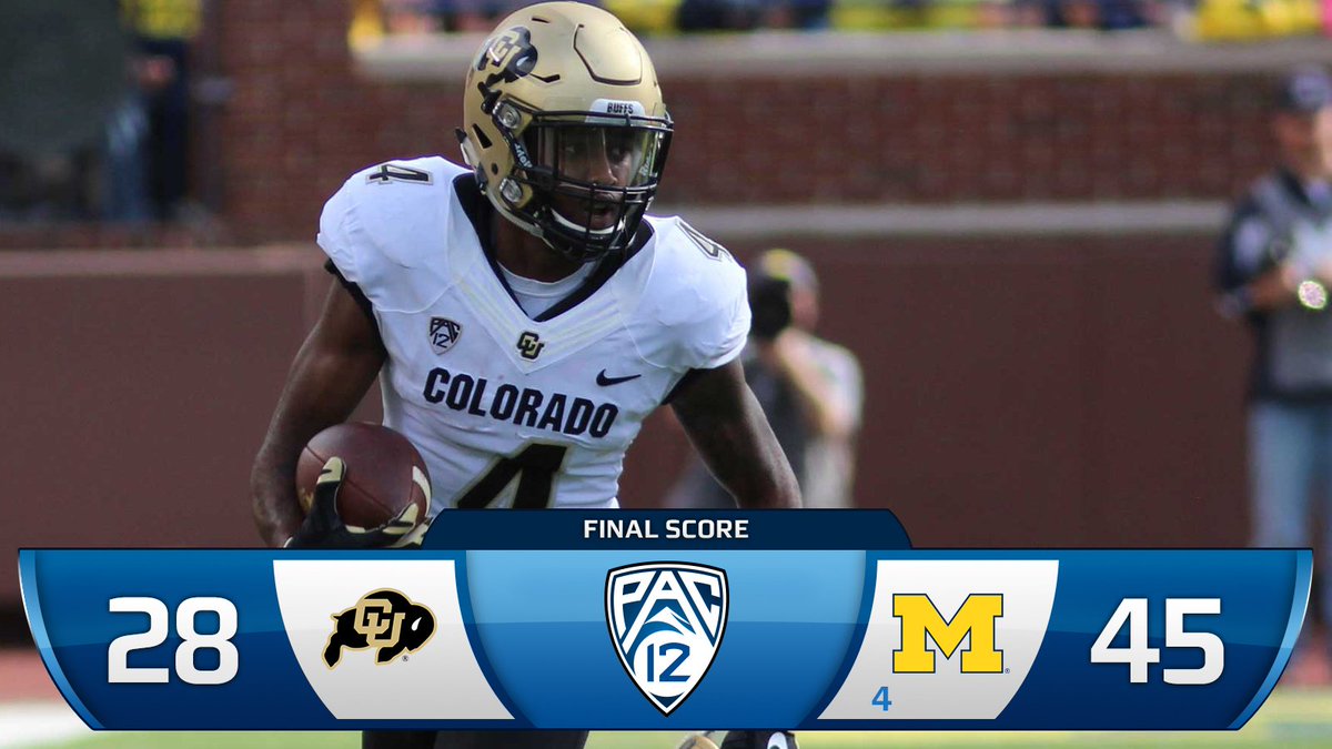 Pac12Network's tweet photo. A valiant effort in hostile territory. This isn't the last you'll hear from @RunRalphieRun. #CUvsMICH #Pac12FB https://t.co/BFPBWkbyZv