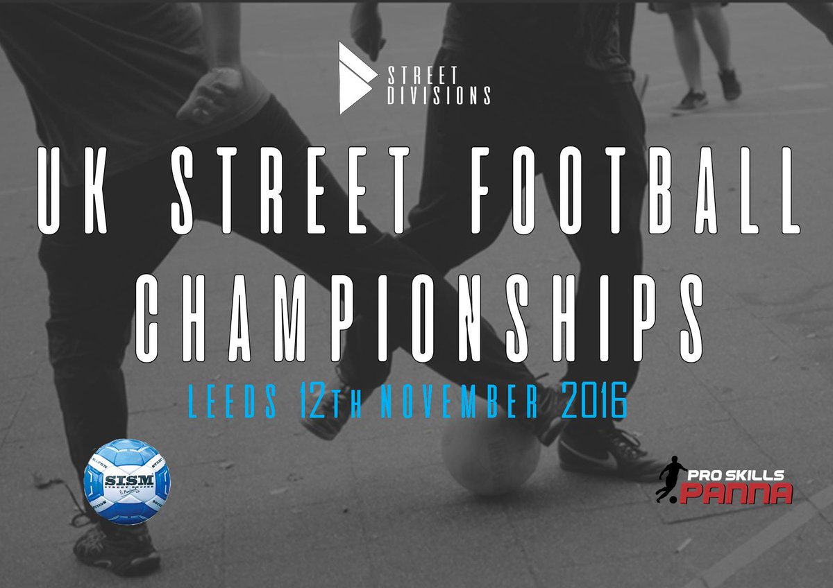 StreetDivisions's tweet photo. @MFC_Futsal Leeds Saturday 12th November. UK 1v1s Street Football Championships. https://t.co/dgRym54orH https://t.co/swQRkJWQda