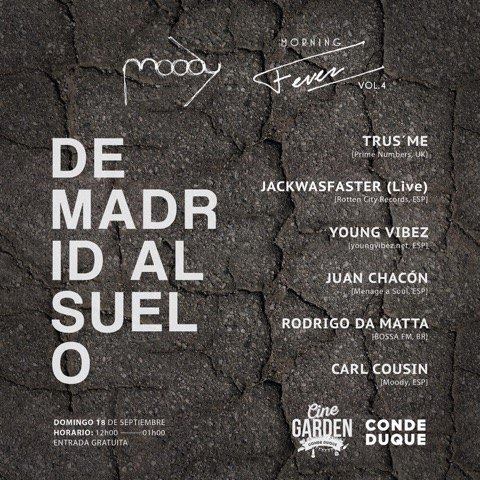 cinegardencd's tweet photo. DE MADRID SUELO | DOMINGO 18 | 12-01h
Despedimos el verano madrileño con el británico TRUS´ME, entre otro. https://t.co/n3qYyg9NXy