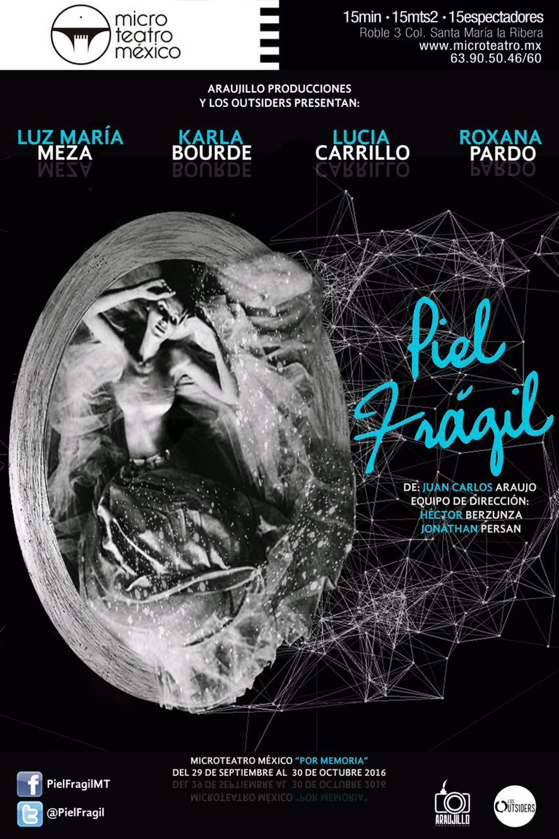 luzefante's tweet photo. "Piel Frágil" de @jcaraujob dirección de @Jonpersan y @elaguacatito ESTRENO 29 SEPT EN @MicroTeatroMex #PorMemoria https://t.co/5j4WkaSFtO