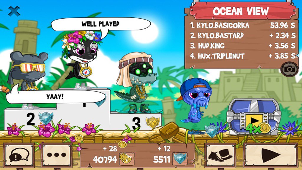 _just_bastard's tweet photo. Having a blast @ #funrun2 #BasicOrka #KING #Triplenut https://t.co/UOkQm7FKBH