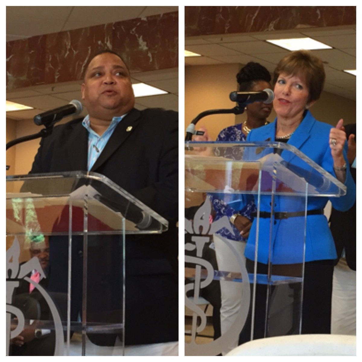 msm_prc's tweet photo. Council people Michael J. Bond and Mary Norwood address the audience.
#msmprc #msmhealthequity #community #ced2016 https://t.co/CF0W3i3AAg