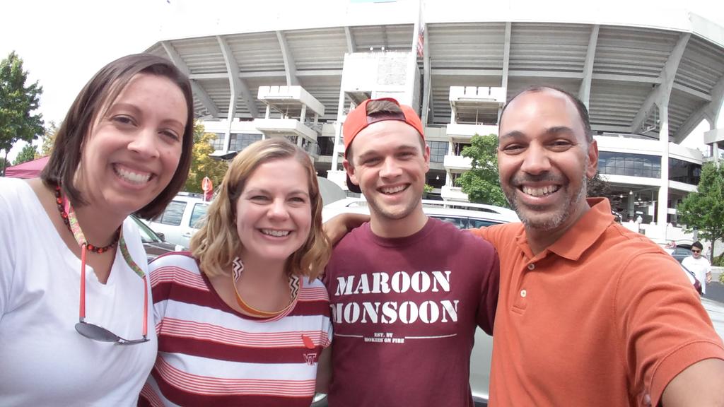 VTboskittles's tweet photo. Hanging out with former student conduct colleagues @HokieNannette @megsverde &amp; Chris Cooke #ThisIsHome #HowWeHokie https://t.co/nXsXOz02tF