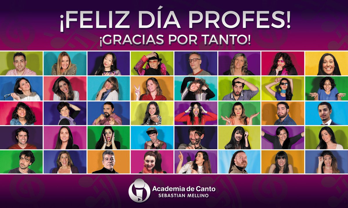 Academiadecanto's tweet photo. Feliz #díadelprofesor! #nuestrosprofes Gracias por lo que dan cada día. Gracias por tanto! https://t.co/PlGrTETh6S