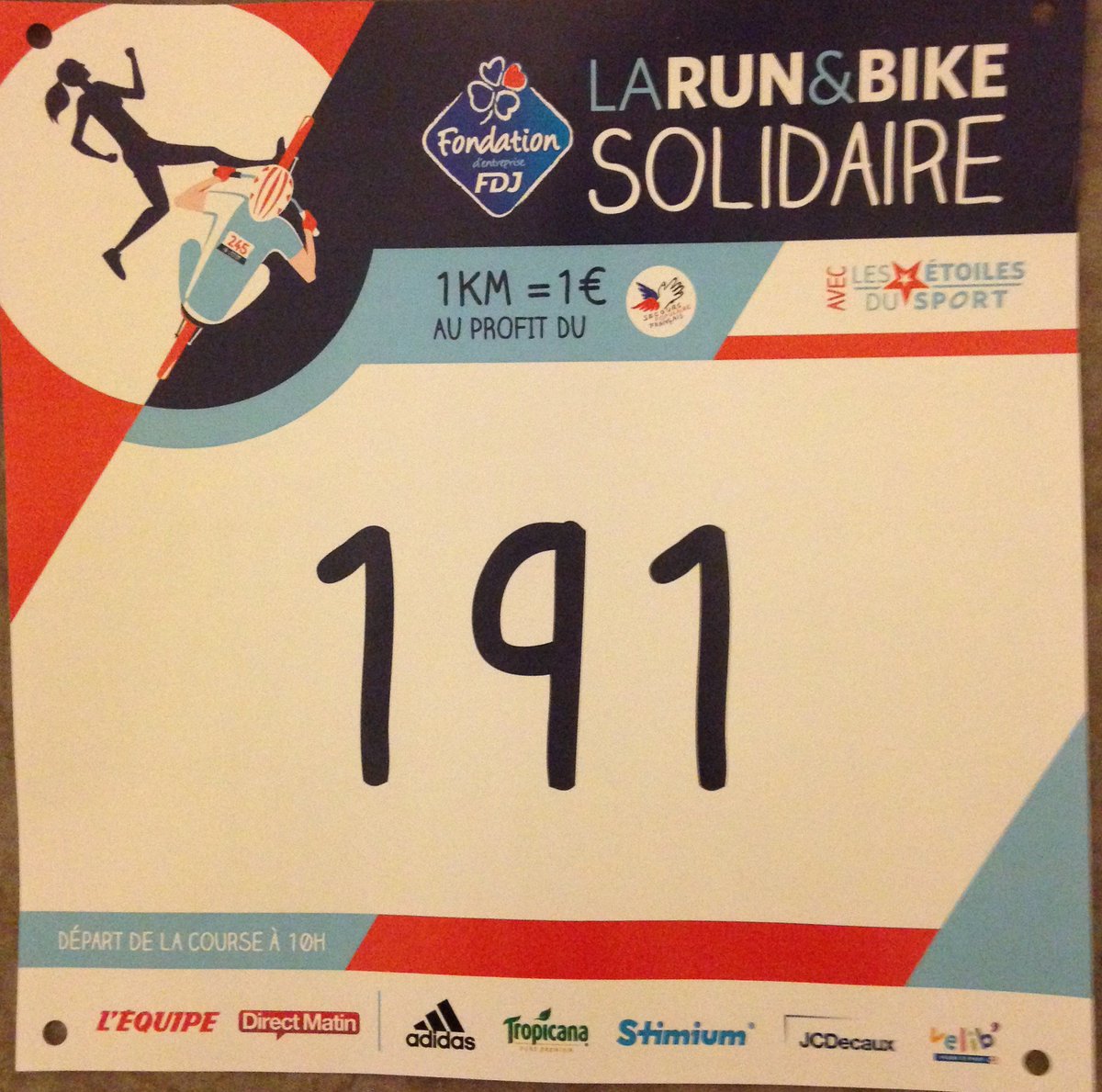 Dossard OP... Demain une nouvelle aventure avec mon nouveau binôme ... dont je tairais le prénom c'est une surprise.