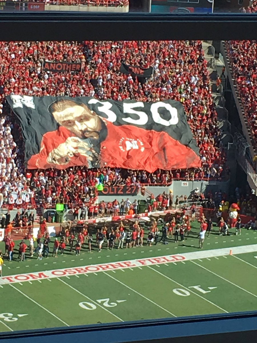 NateClouse's tweet photo. #Huskers' 350th consecutive sellout. #AnotherOne 🔑 @djkhaled https://t.co/rJshcQZolR