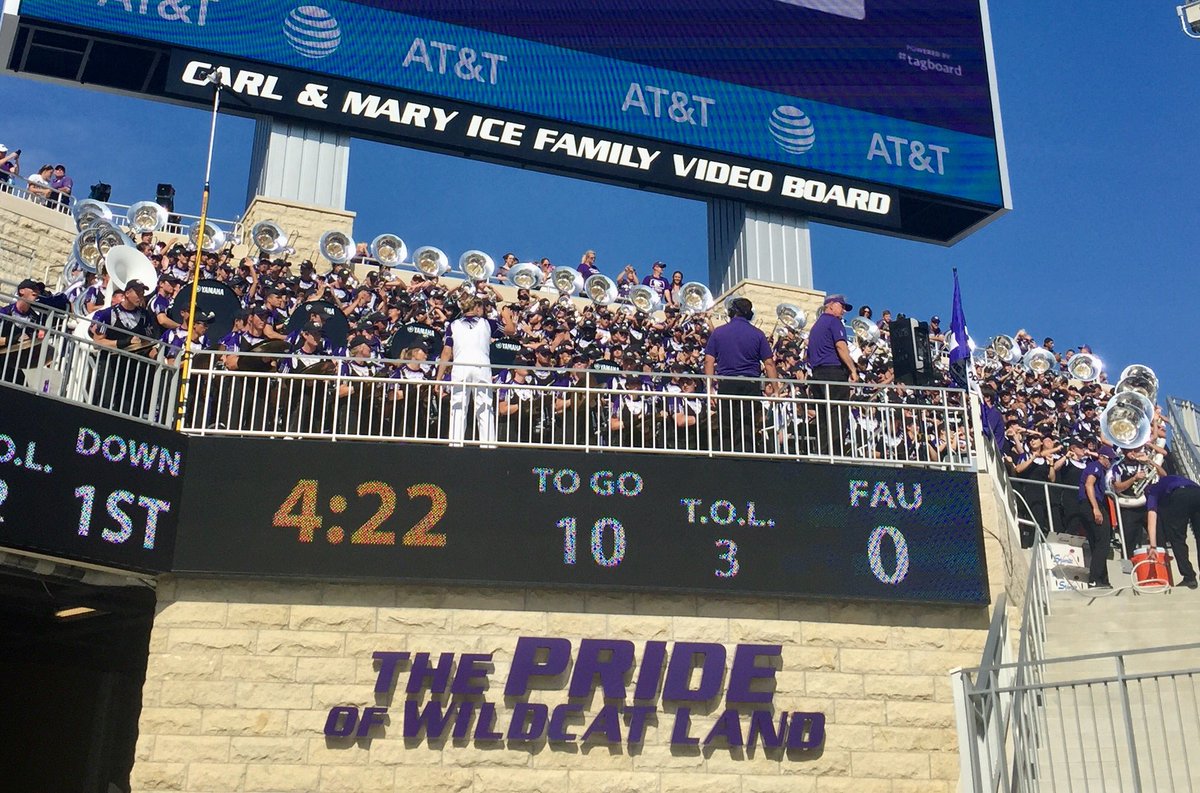 kstatesports's tweet photo. The band's new section is HOT. #KStateFB https://t.co/BBAG3re4mT
