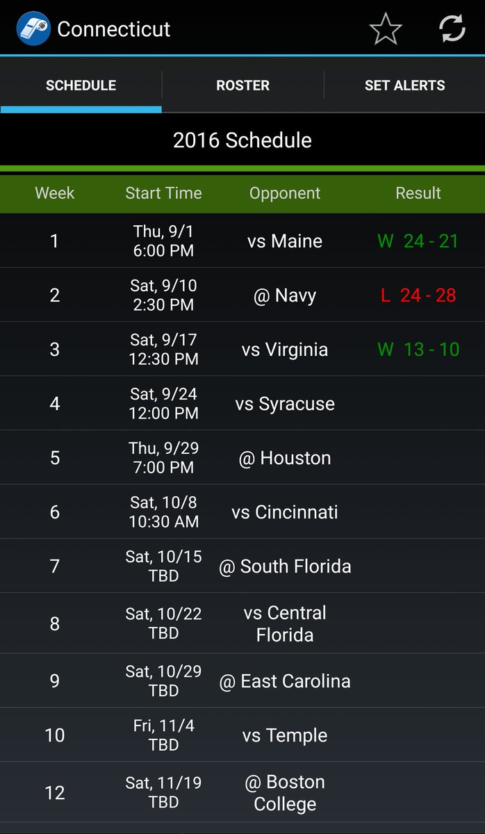 KD1927's tweet photo. UCONN's next 8 opponents. RIP UCONN! #RIPUCONN https://t.co/Ip9ZJwJ3er