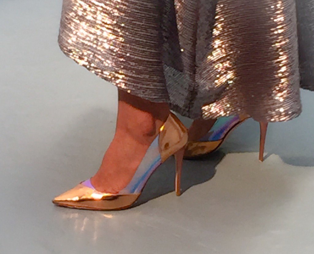 MsLupeCastro's tweet photo. My favourite heels @LondonFashionWk this @LucyChoiLondon pair shown with @VielmaLondon SS17 @elms_lesters https://t.co/4LR5ZaBtDx
