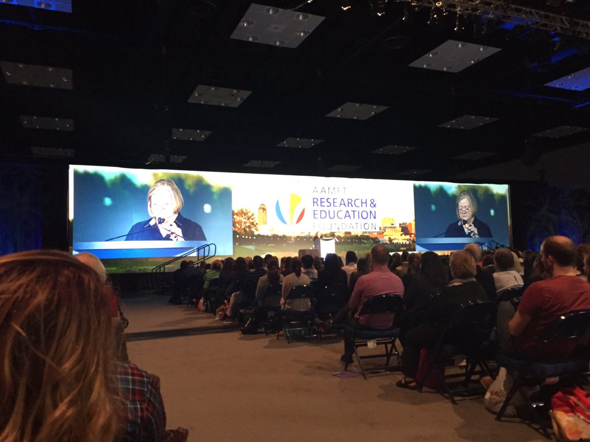 BurnThis654's tweet photo. Fairly full house for Judy Shepard at #AAMFT16 including a standing ovation. #queerMFT https://t.co/aQKjZw7ald