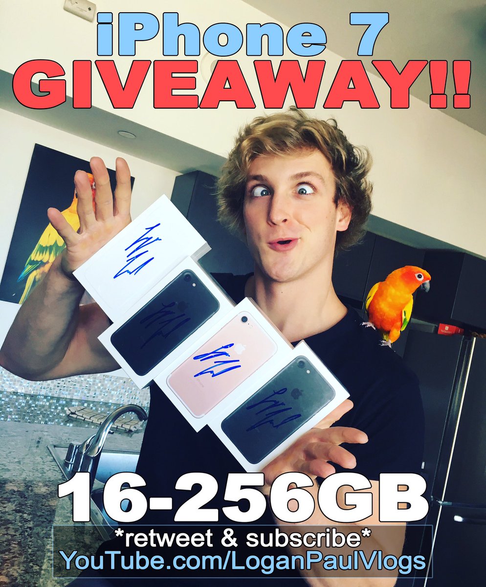 HUGE iPhone 7 GIVEAWAY! Just RETWEET this tweet & watch this video 😁 ➡️youtu.be/PD7GFB4Y2Bc