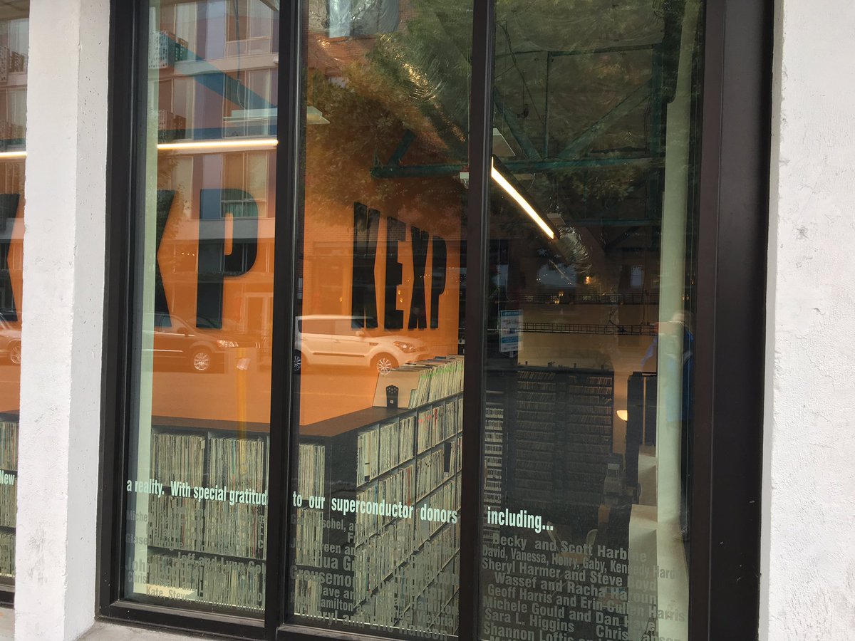 LauraCatPJs's tweet photo. #TypicalSeattle Great vibe and music at @kexp ... but no non-fat milk at the coffee bar only soy low-low fat. https://t.co/B8vWrTPpJ5