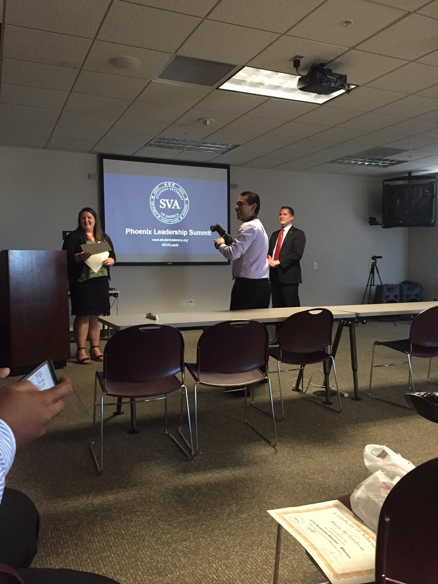 Giving out certificates of achievement for the Leadership Summit '16! #SVALeads