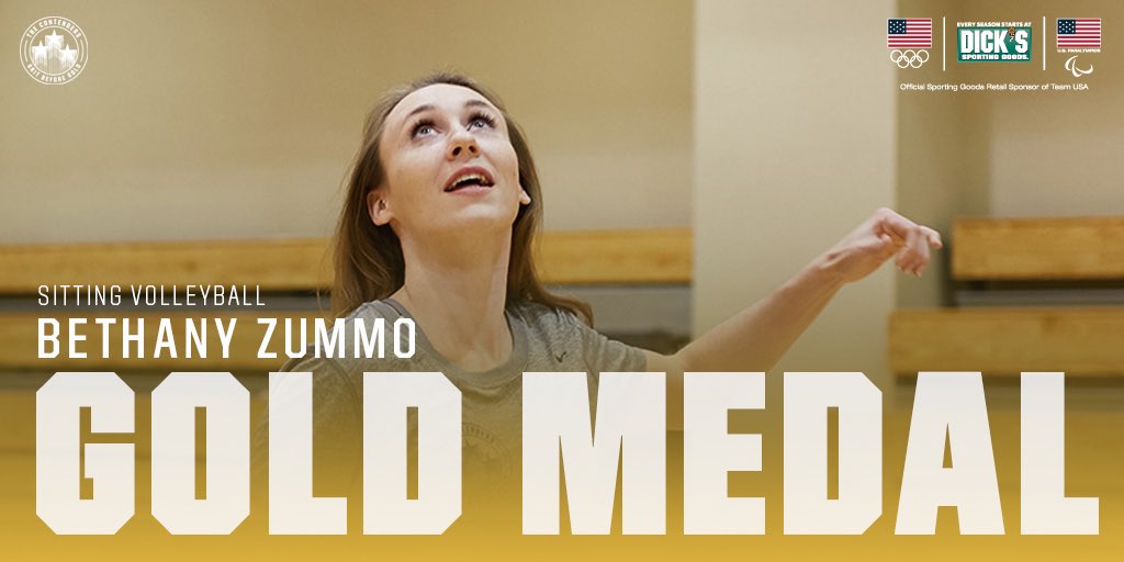 DICKS's tweet photo. Congrats to our employee and @TeamUSA’s @BethanyZummo! Your hard work and positive attitude is inspiring! #GoldinUS https://t.co/Inl4SkILcO